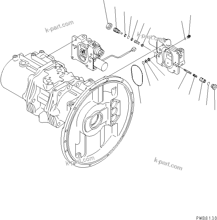 Komatsu parts book diagram for PC350-6 S/N 10001-UP: MAIN PUMP (9/10)(#12001-)