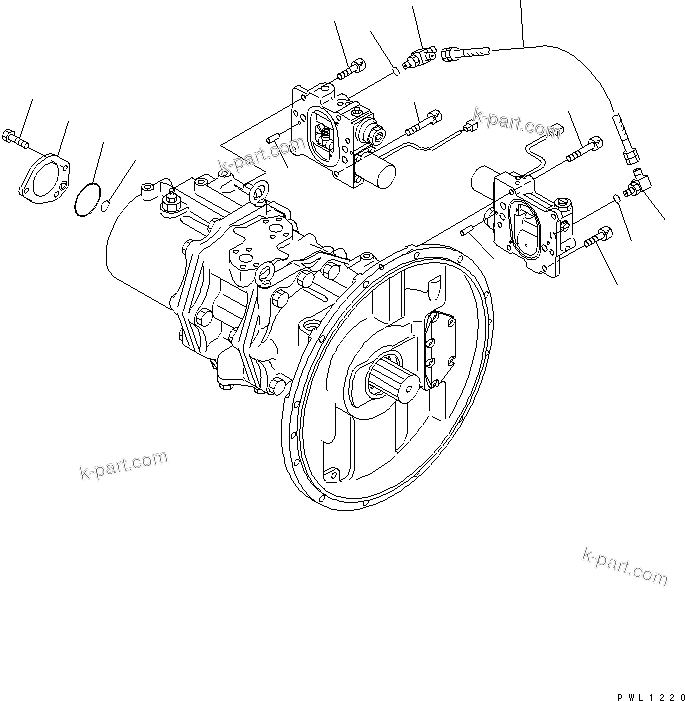 Komatsu parts book diagram for PC350-6 S/N 10001-UP: MAIN PUMP (10/10)(#12001-)
