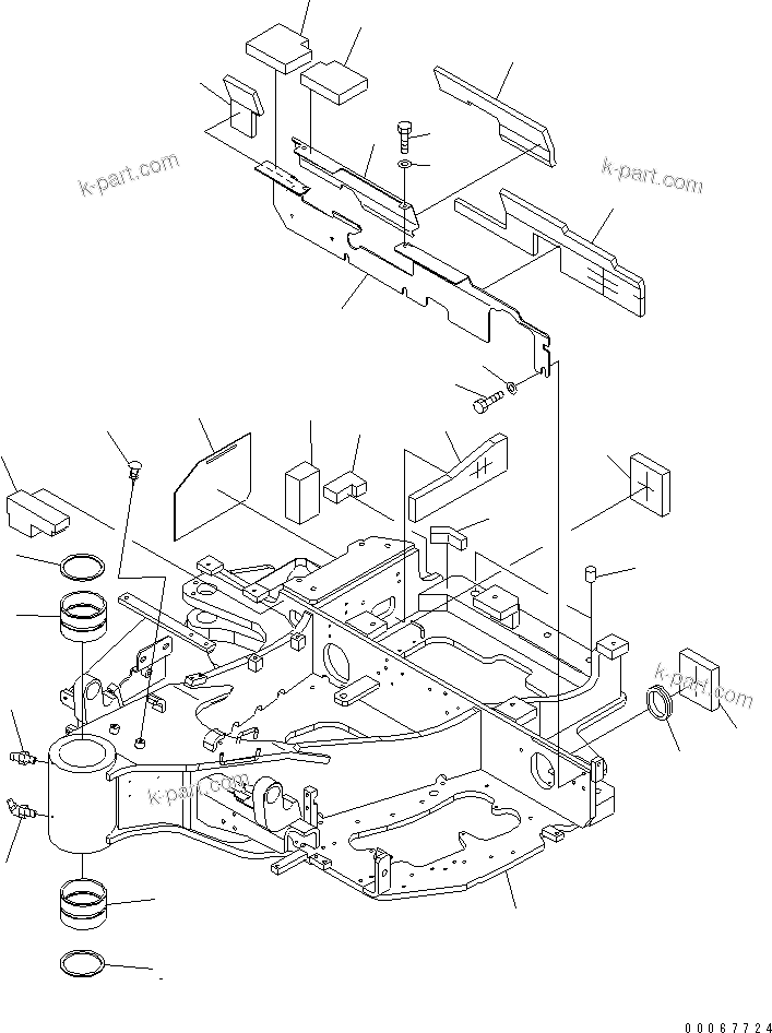 Komatsu parts book diagram for PC35MR-3(JPN)-FOR CAB S/N 15001-UP: REVOLVING FRAME