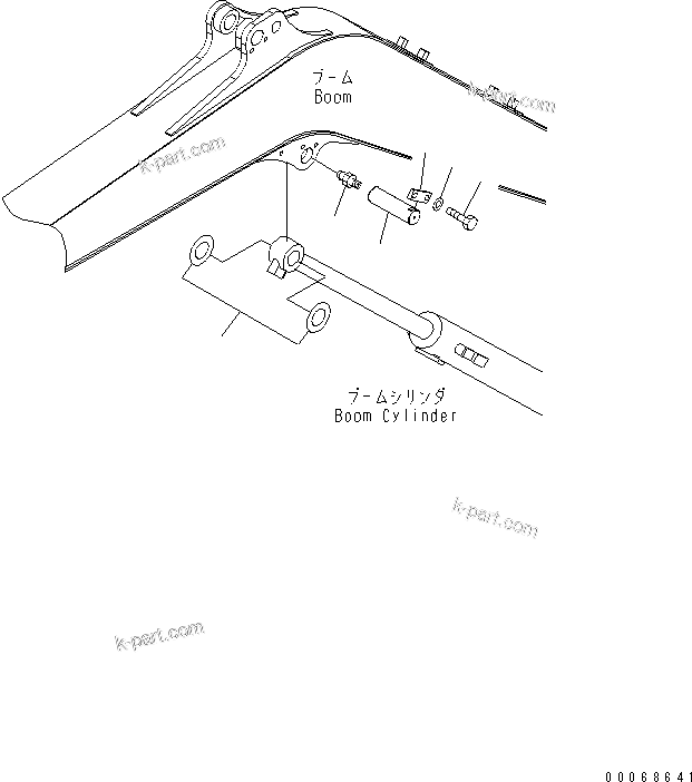 Komatsu parts book diagram for PC35MR-3(JPN)-FOR CAB S/N 15001-UP: BOOM (PIN) (FOR BOOM CYLINDER)