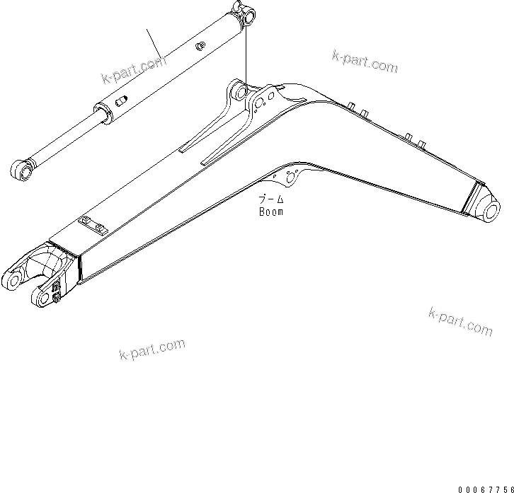 Komatsu parts book diagram for PC35MR-3(JPN)-FOR CAB S/N 15001-UP: BOOM (ARM CYLINDER)