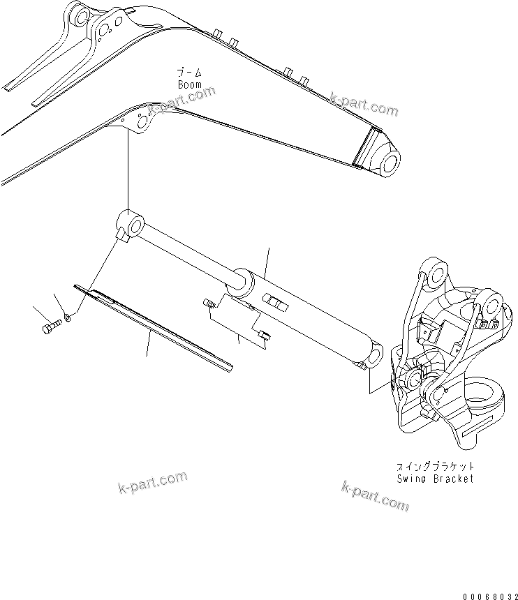 Komatsu parts book diagram for PC35MR-3(JPN)-FOR CAB S/N 15001-UP: BOOM CYLINDER AND COVER