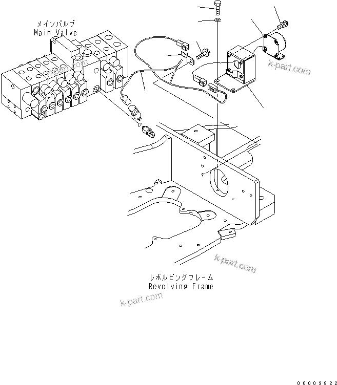 Komatsu parts book diagram for PC35MR-2-B S/N 5001-UP: TRAVEL ALARM