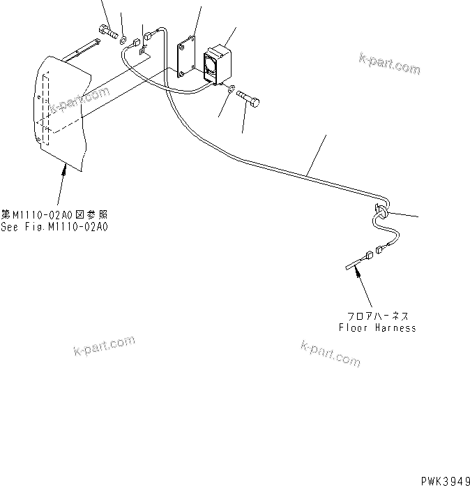 Komatsu parts book diagram for PC35R-8 S/N 35001-UP: TRAVEL ALARM