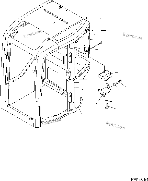 Komatsu parts book diagram for PC35R-8 S/N 35001-UP: RADIO (FM/AM)