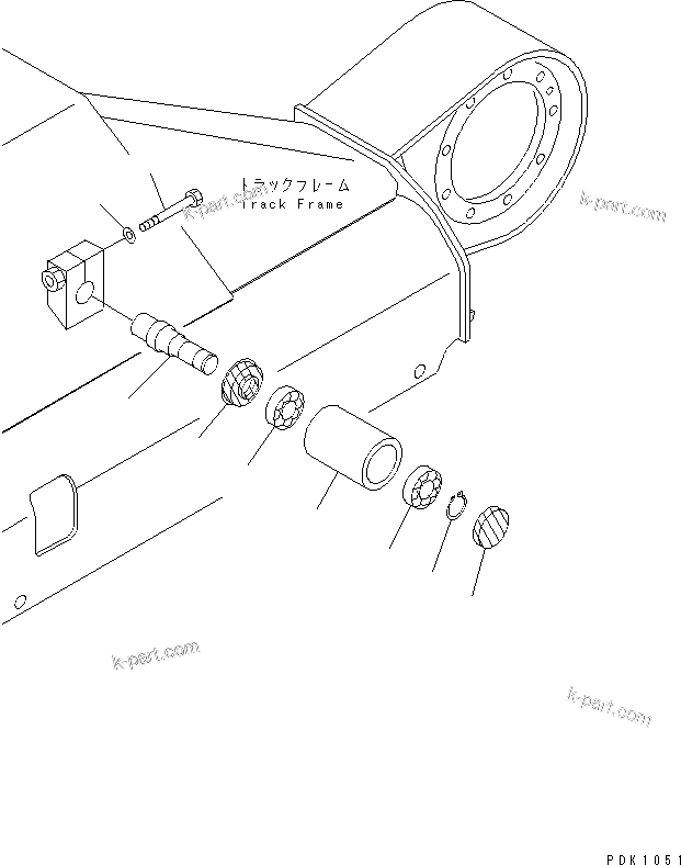 Komatsu parts book diagram for PC35R-8 S/N 35001-UP: CARRIER ROLLER (FOR SWAMP)