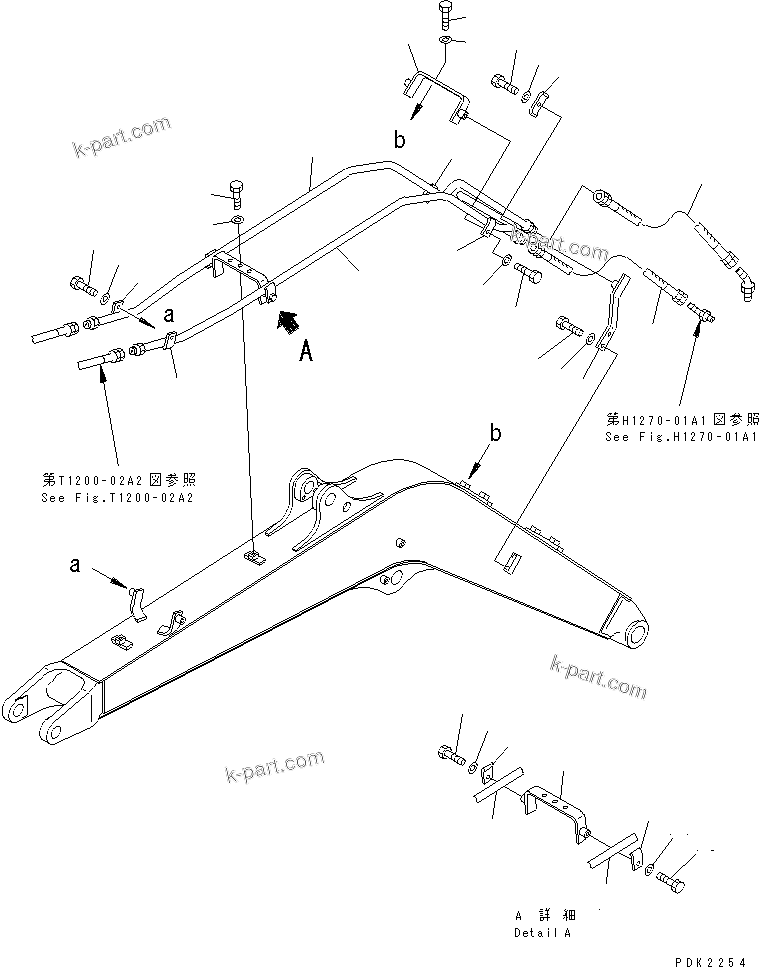 Komatsu parts book diagram for PC35R-8 S/N 35001-UP: MONO-BOOM (BOOM LINE) (FOR BREAKER)