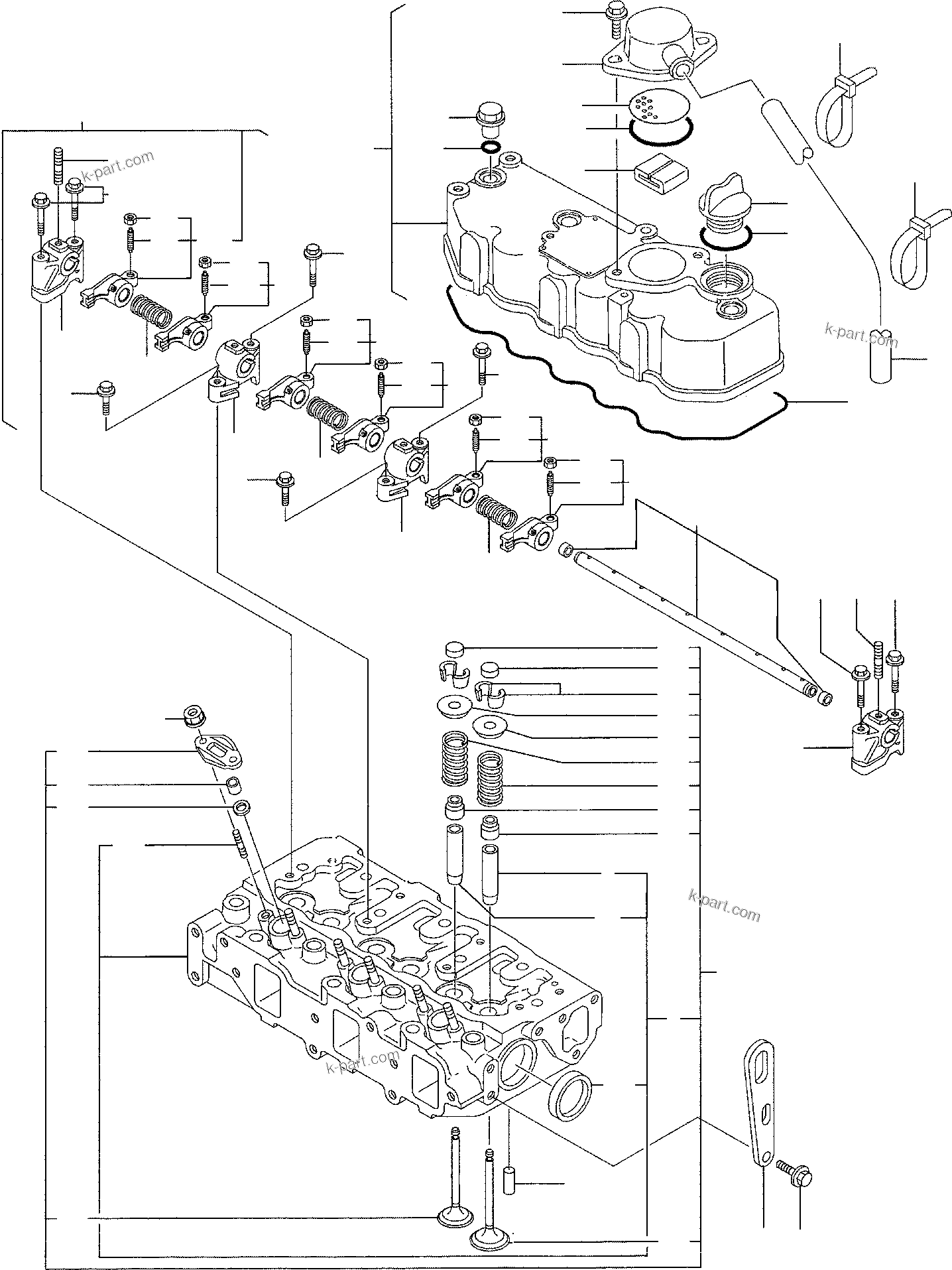 Komatsu parts book diagram for PC35R-8 S/N F20932-Up: CYLINDER HEAD