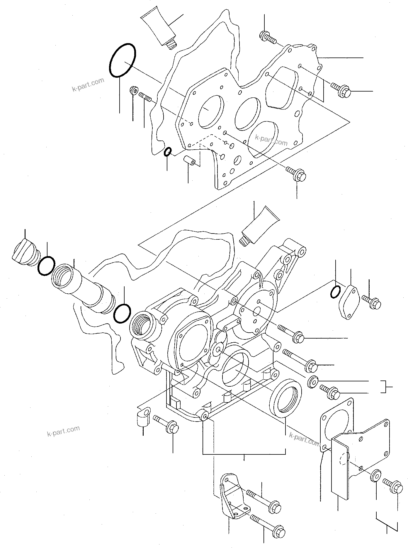 Komatsu parts book diagram for PC35R-8 S/N F20932-Up: GEAR HOUSING
