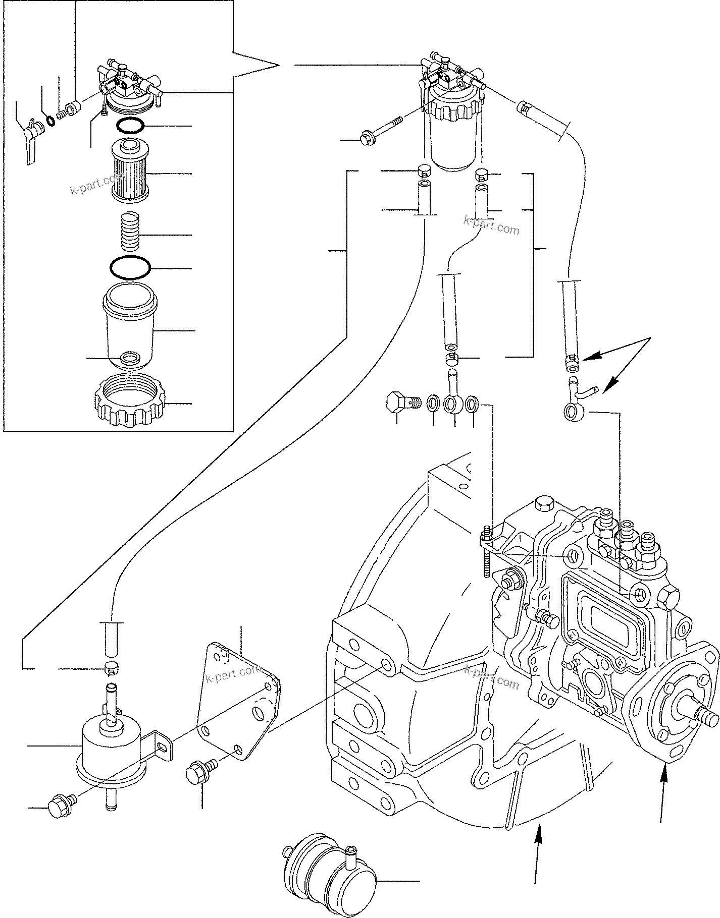 Komatsu parts book diagram for PC35R-8 S/N F20932-Up: FUEL LINE