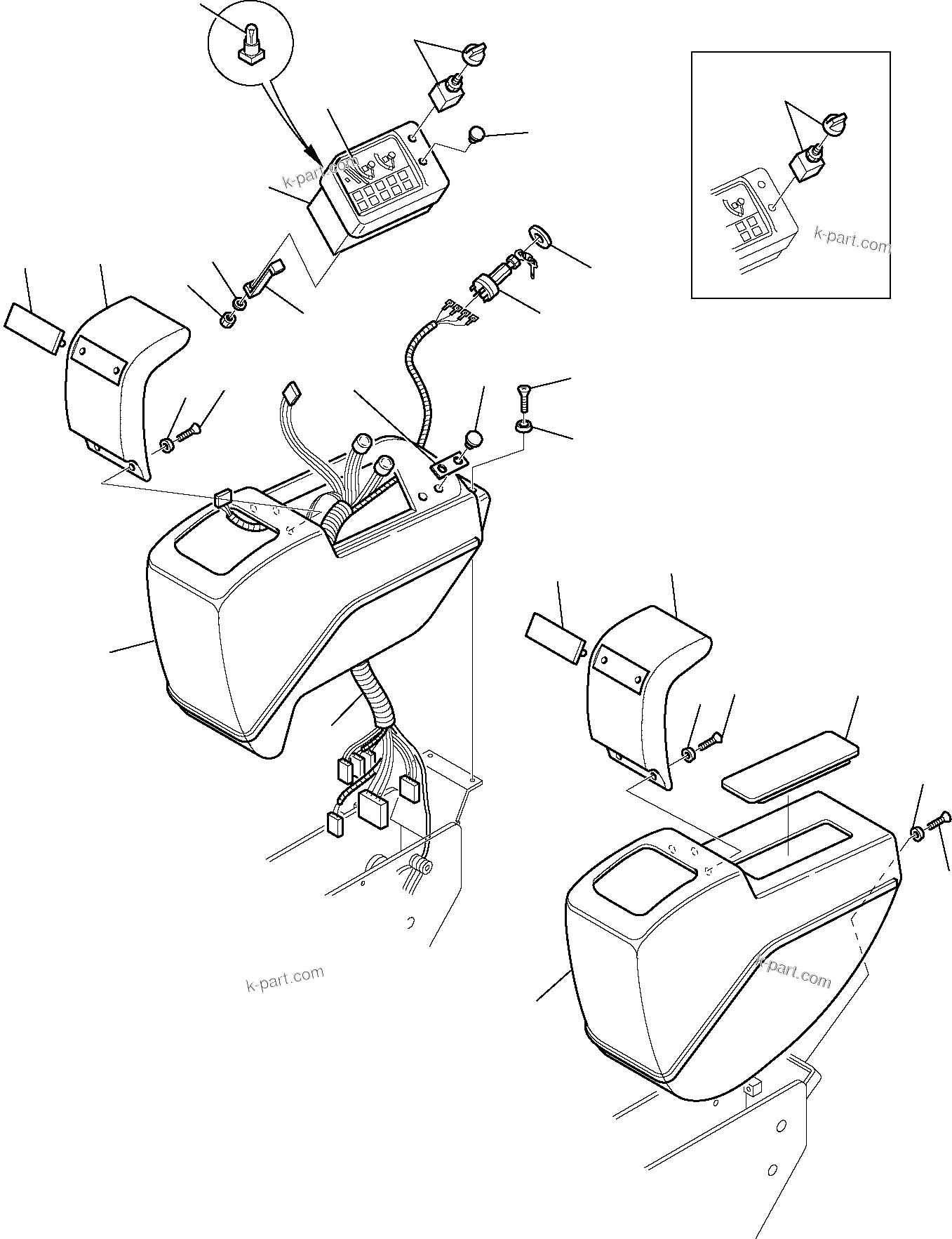 Komatsu parts book diagram for PC35R-8 S/N F20932-Up: INSTRUMENT PANEL