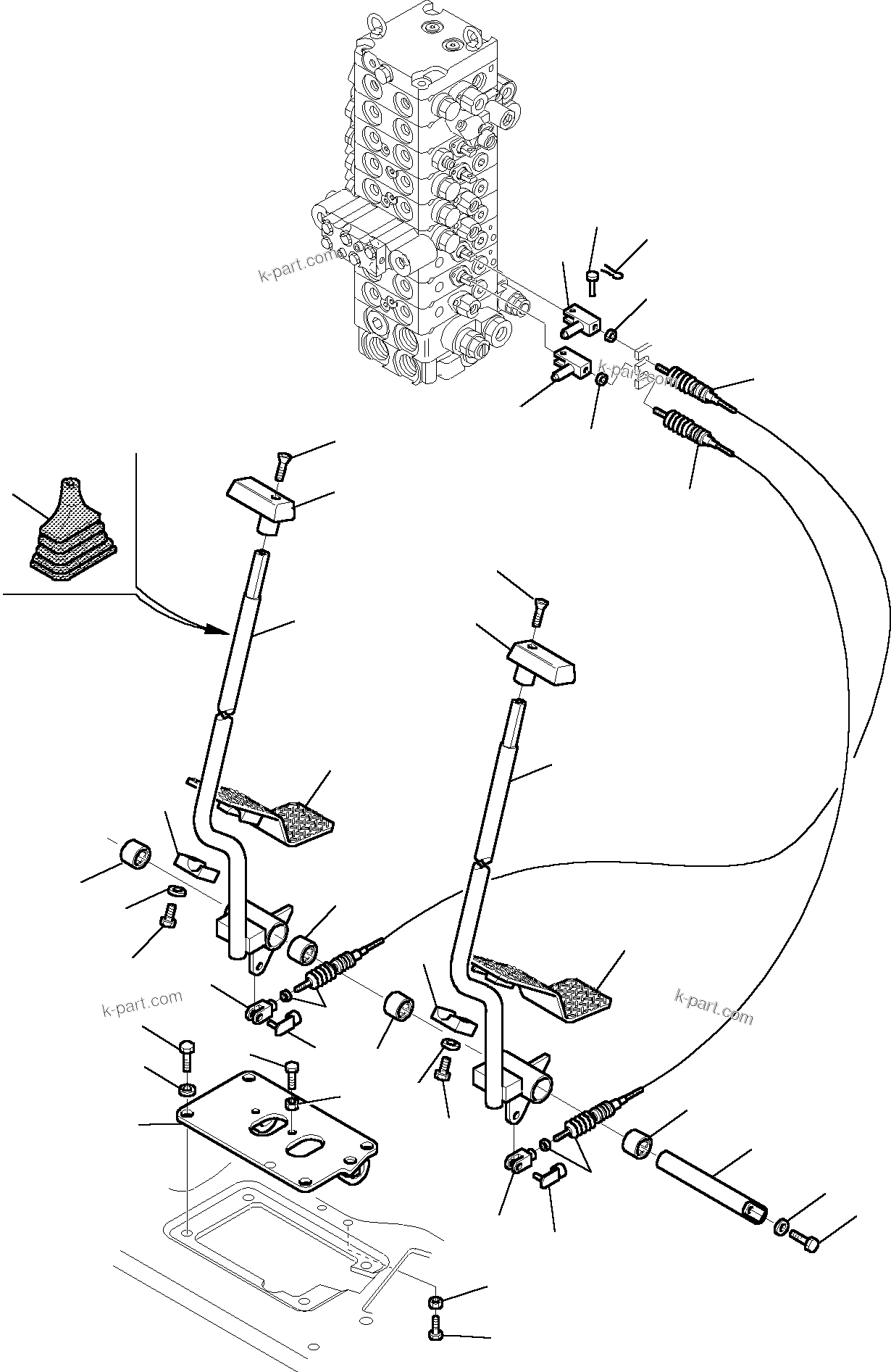 Komatsu parts book diagram for PC35R-8 S/N F20932-Up: TRAVEL CONTROL LEVER