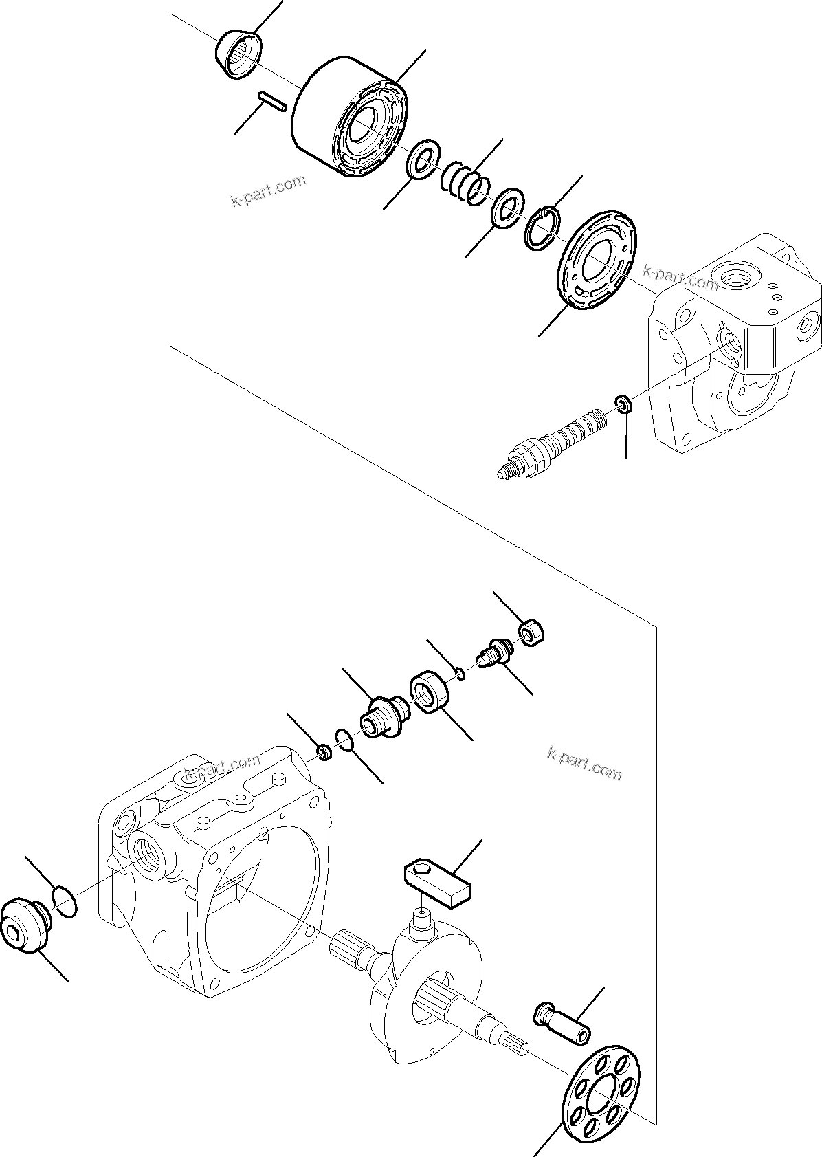 Komatsu parts book diagram for PC35R-8 S/N F20932-Up: HYDRAULIC PUMP (2/6)