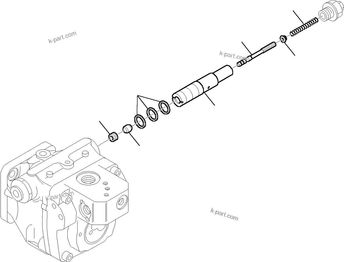 Komatsu parts book diagram for PC35R-8 S/N F20932-Up: HYDRAULIC PUMP (3/6)