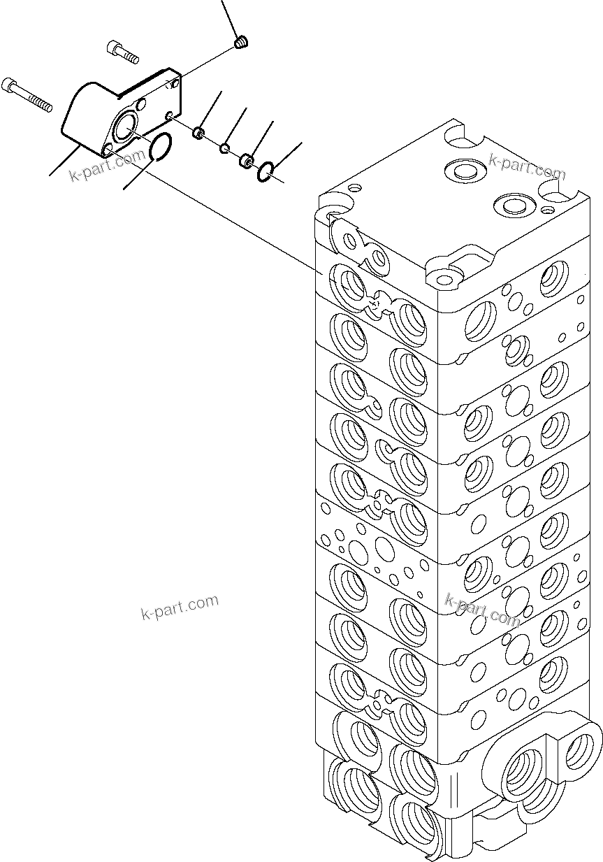 Komatsu parts book diagram for PC35R-8 S/N F20932-Up: CONTROL VALVE (5/18)