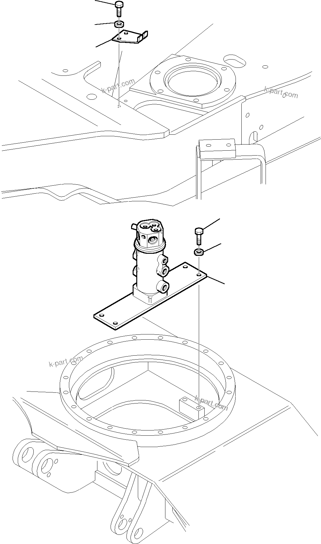 Komatsu parts book diagram for PC35R-8 S/N F20932-Up: SWIVEL JOINT (MOUNTING PARTS)