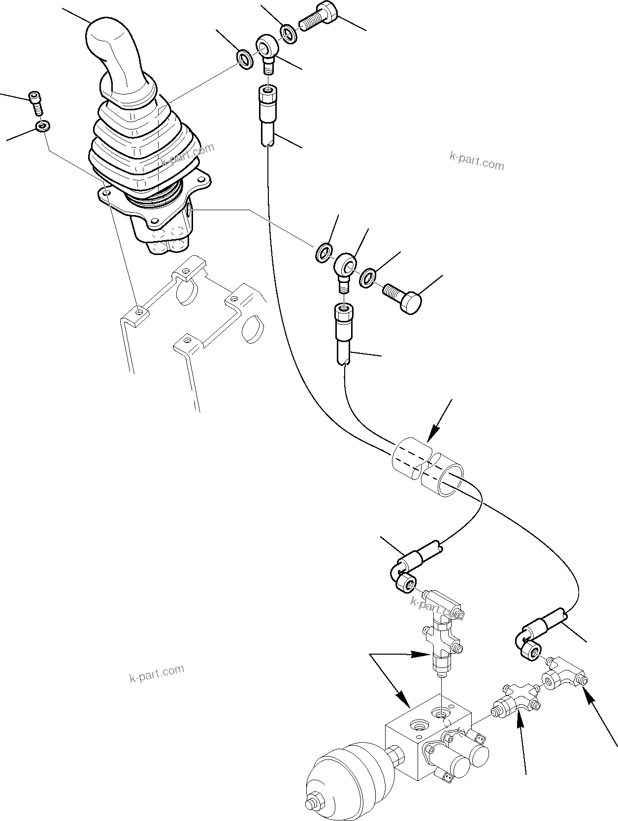 Komatsu parts book diagram for PC35R-8 S/N F20932-Up: HYDRAULIC PIPING R.H. (SERVOCONTROL LINE)