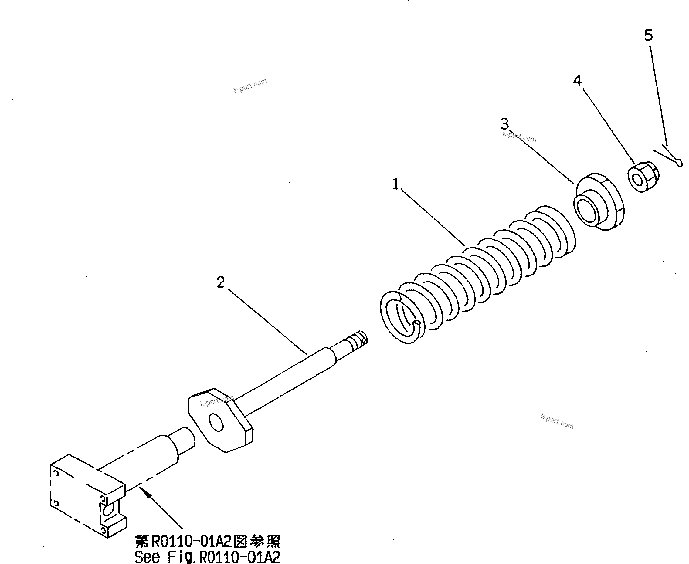 Komatsu parts book diagram for PC38UU-2 S/N 3001-UP: IDLER CUSHION(#4483-)