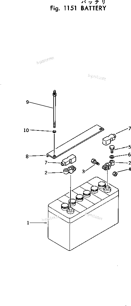 Komatsu parts book diagram for PC40-2 S/N 4501-UP: BATTERY