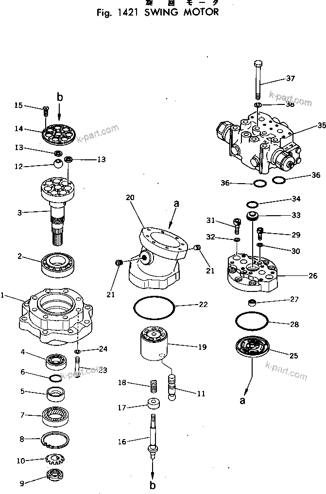 Komatsu parts book diagram for PC40-2 S/N 4501-UP: SWING MOTOR