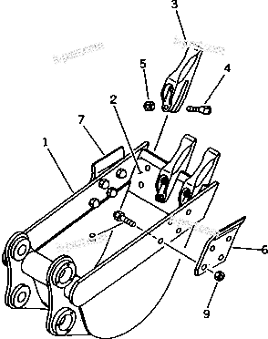 Komatsu parts book diagram for PC40-7 S/N 18001-UP: BUCKET ? 0.10M3 (MINI 0.18M3) 500MM