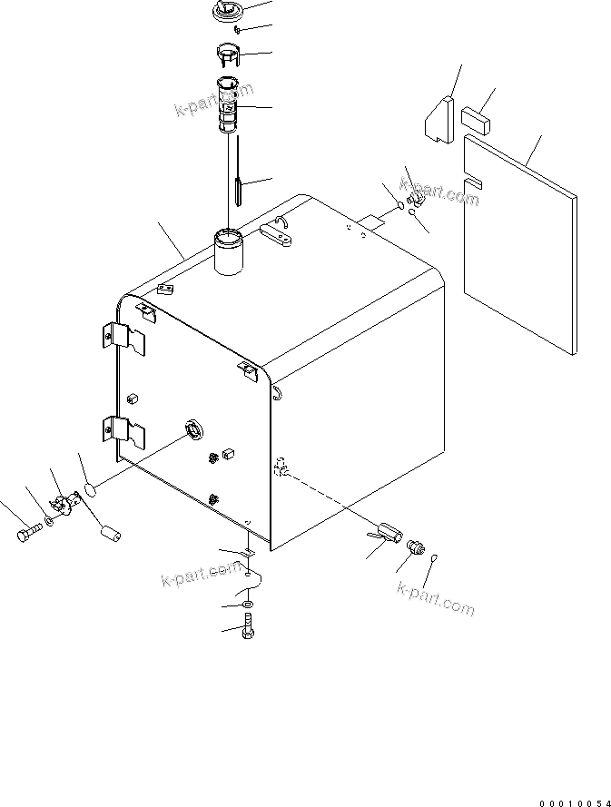 Komatsu parts book diagram for PC400-7-M1 S/N 50001-UP: FUEL TANK