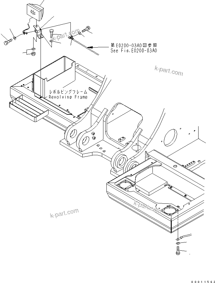 Komatsu parts book diagram for PC400-7-M1 S/N 50001-UP: WIRING (WORKING LAMP FRONT)