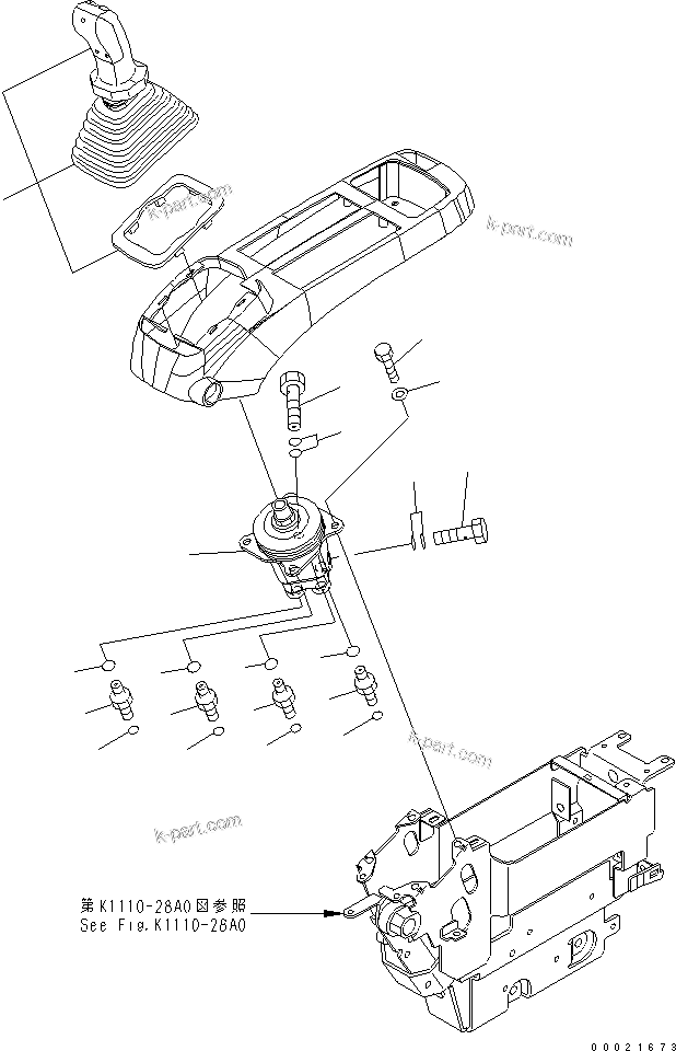 Komatsu parts book diagram for PC400-7-M1 S/N 50001-UP: FLOOR FRAME (OPERATOR'S CAB) (LEVER AND VALVE) (L.H.) (FOR LOADER)