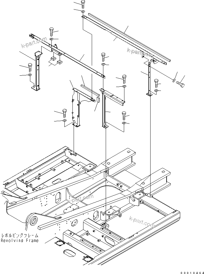 Komatsu parts book diagram for PC400-7-M1 S/N 50001-UP: FRAME (MACHINE CAB)