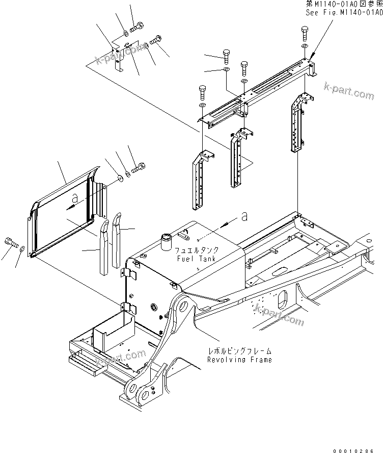 Komatsu parts book diagram for PC400-7-M1 S/N 50001-UP: RIGHT SIDE DOOR (MACHINE CAB) (2/2)