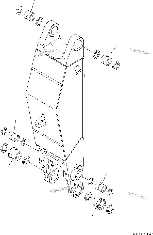 Komatsu parts book diagram for PC400-7-M1 S/N 50001-UP: ARM (ARM ASS'Y) (LOADER)