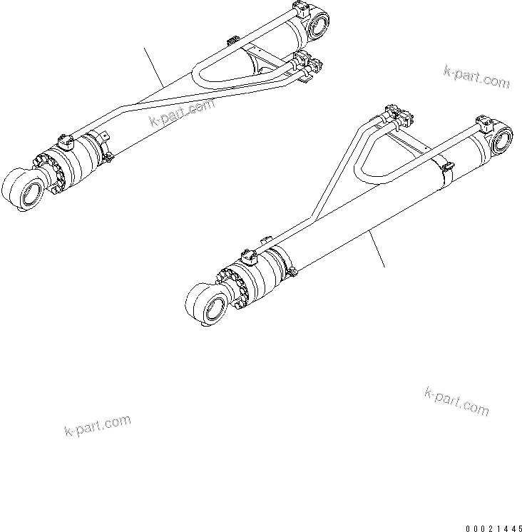 Komatsu parts book diagram for PC400-7-M1 S/N 50001-UP: ARM (BUCKET CYLINDER) (LOADER)
