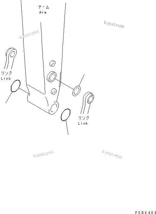 Komatsu parts book diagram for PC400-7-M1 S/N 50001-UP: SPACER