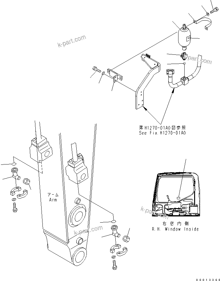 Komatsu parts book diagram for PC400-7-M1 S/N 50001-UP: BREAKER ADAPTER (FOR NIPPON PNEUMATIC)(#50001-50004)