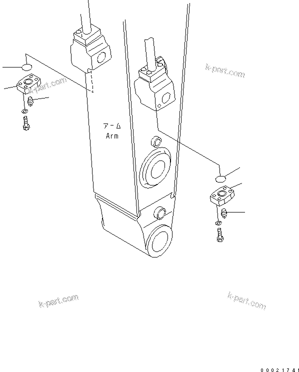 Komatsu parts book diagram for PC400-7-M1 S/N 50001-UP: BREAKER ADAPTER (FOR MATUDA)