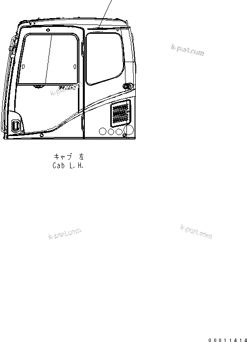 Komatsu parts book diagram for PC400-7-M1 S/N 50001-UP: CAUTION PLATE (FOR QUARRY)(#50001-50004)
