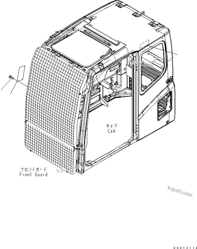 Komatsu parts book diagram for PC400-7-M1 S/N 50001-UP: CAUTION PLATE (FOR LV1 GUARD) (FOR JAPAN)(#50001-50004)