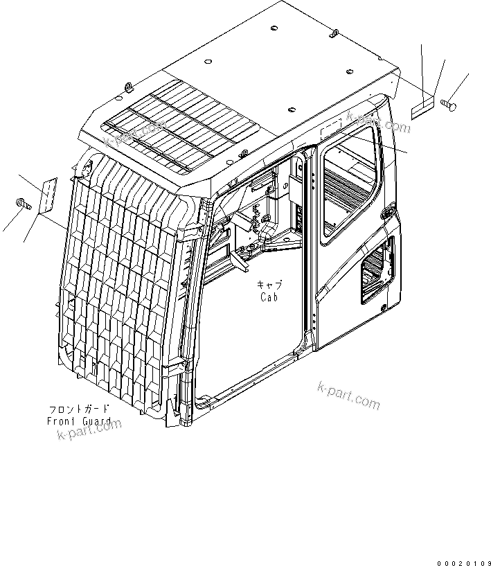 Komatsu parts book diagram for PC400-7-M1 S/N 50001-UP: CAUTION PLATE (FOR LV2 GUARD) (FOR JAPAN)(#50005-)