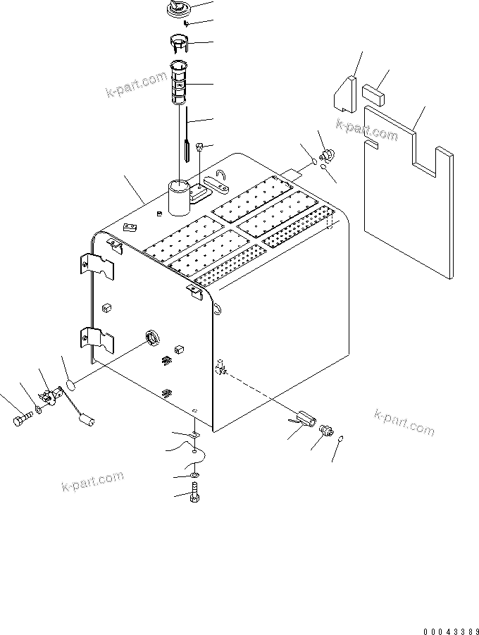 Komatsu parts book diagram for PC400-7E0 S/N 60001-UP (ecot3): FUEL TANK(#60001-60065)