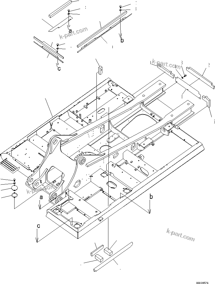 Komatsu parts book diagram for PC400-7E0 S/N 60001-UP (ecot3): REVOLVING FRAME (WITH DECK GUARD) (1/2)
