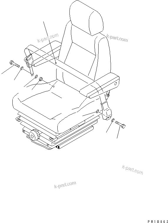 Komatsu parts book diagram for PC400-7E0 S/N 60001-UP (ecot3): SEAT BELT (78MM WIDE)