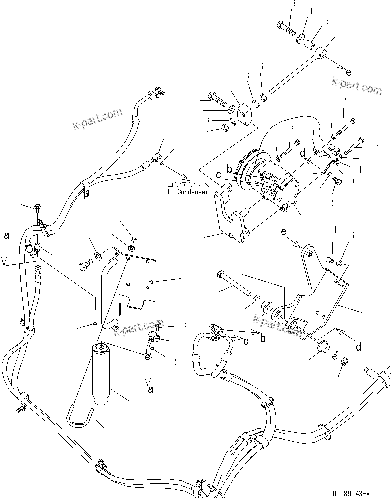 Komatsu parts book diagram for PC400-7E0 S/N 60001-UP (ecot3): AIR CONDITIONER (UNIT)(#65365-)
