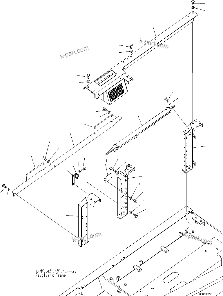 Komatsu parts book diagram for PC400-7E0 S/N 60001-UP (ecot3): RIGHT SIDE DOOR (MACHINE CAB) (1/3)