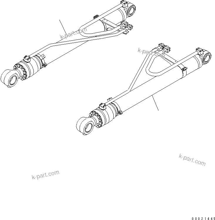 Komatsu parts book diagram for PC400-7E0 S/N 60001-UP (ecot3): ARM (BUCKET CYLINDER) (FOR LOADER)