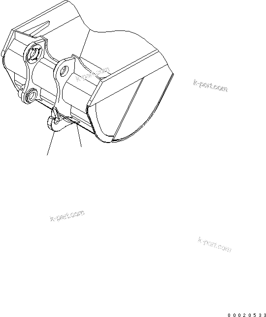 Komatsu parts book diagram for PC400-7E0 S/N 60001-UP (ecot3): HOOK (FOR BUCKET) (FOR 1.9M3 BUCKET)