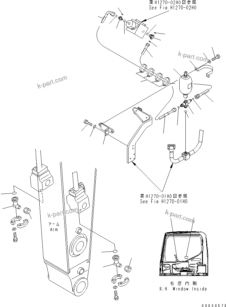 Komatsu parts book diagram for PC400-7E0 S/N 60001-UP (ecot3): BREAKER ADAPTER (FOR NIPPON PNEUMATIC)(#60001-65326)