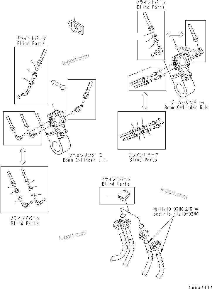 Komatsu parts book diagram for PC400-7E0 S/N 60001-UP (ecot3): BLIND PARTS (FOR BURST VALVE)