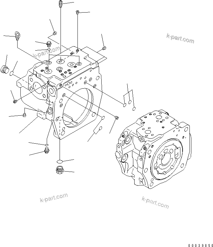 Komatsu parts book diagram for PC400-7E0 S/N 60001-UP (ecot3): MAIN PUMP (6/12)(#65365-)