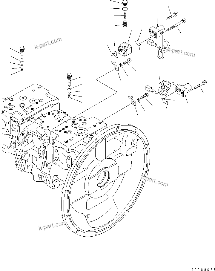 Komatsu parts book diagram for PC400-7E0 S/N 60001-UP (ecot3): MAIN PUMP (12/12)(#65365-)