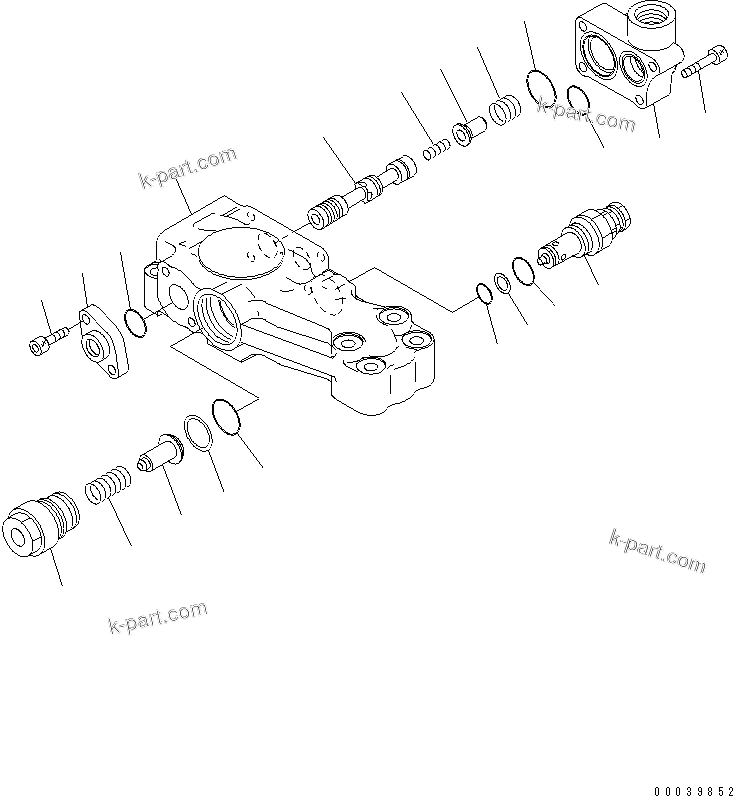 Komatsu parts book diagram for PC400-7E0 S/N 60001-UP (ecot3): BURST VALVE (FOR BOOM CYLINDER)